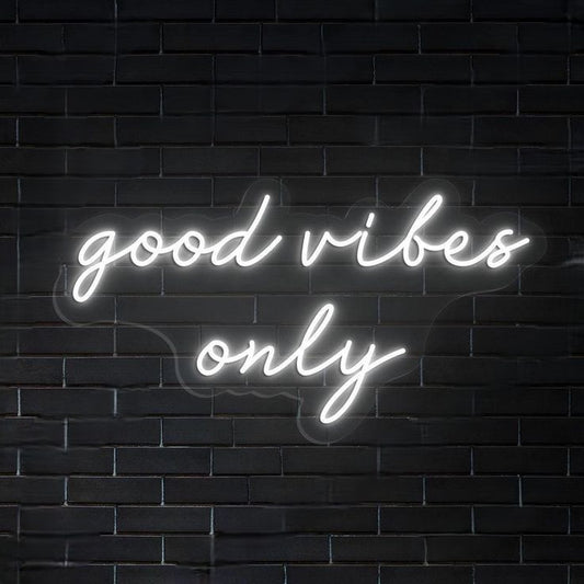 Good Vibes Only Neon Sign | Custom Neon Sign | Neon for Cafe Decor