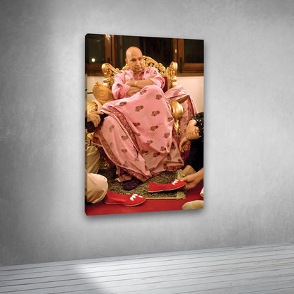 Guru sitting portrait canvas painting frame spiritual canvas wall arts decor large size painting
