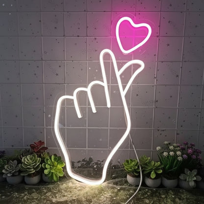 Heart and Hand Neon for Wall Decor Neon light Sign