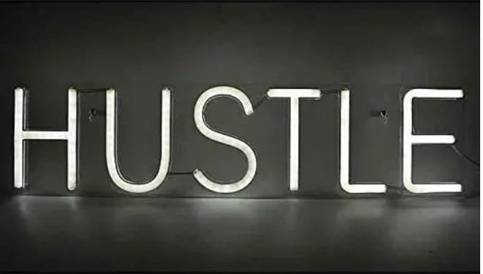 Beautiful Neon Light Sign Hustle Word | Custom Neon Sign