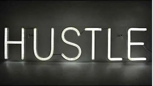 Beautiful Neon Light Sign Hustle Word | Custom Neon Sign