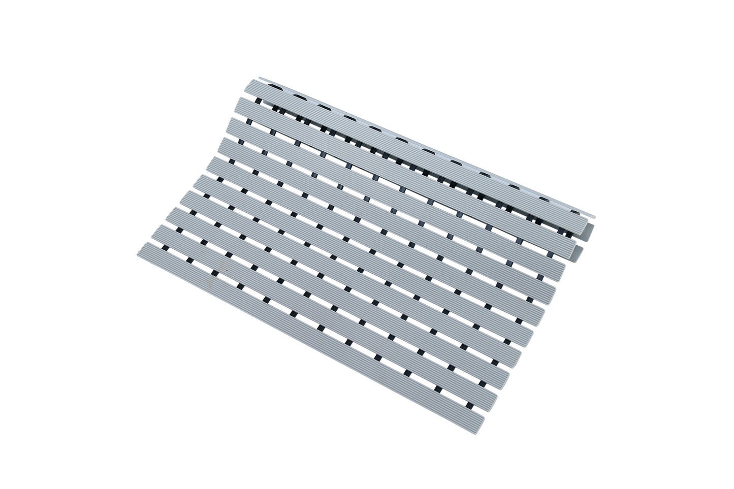 PVC Shower Bath Mat with Non Suction Anti Slip (Grey)