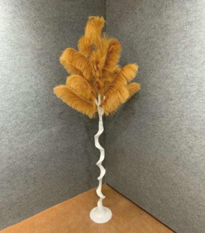Indoor Artificial Ostrich Feather Plant – Floor Standing Decorative Accent 