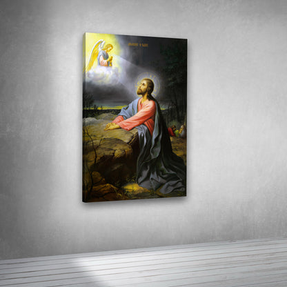 Christian religious painting canvas print for peaceful contemporary interiors