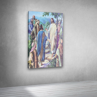 Christian biblical painting canvas print for peaceful contemporary interiors