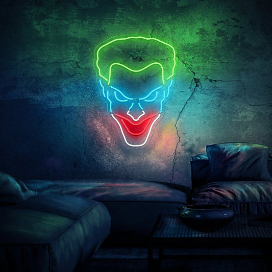 Jokar Face Neon Light Sign Party Decor LED Light | Custom Neon Sign (24 by 15 inches) Jokar Face Neon Light Sign Party Decor LED Light