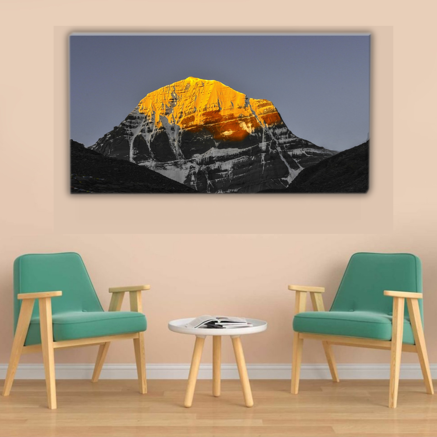 kailash parvat painting for home decor custom painting Mount Kailash Parvat Painting Canvas wall Frame for Wall Decor