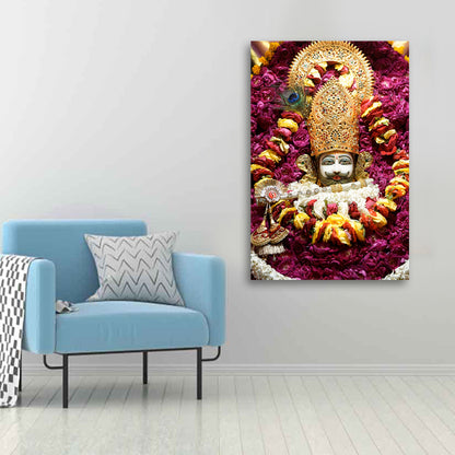 Khatu Shyam ji Canvas Painting Wall Frame for Living Room