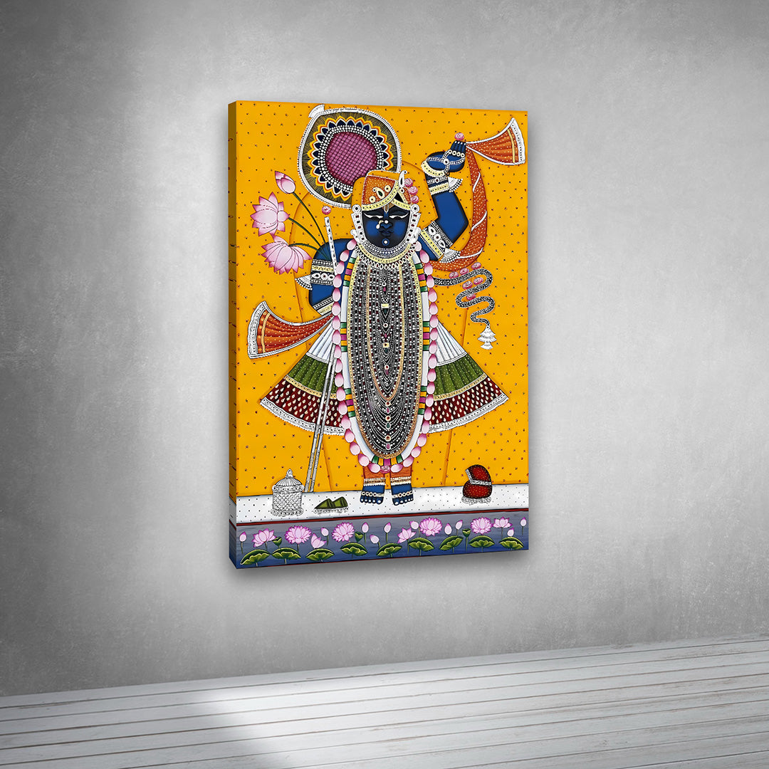 Krishna spiritual painting canvas wall decor for living room and temple decoration