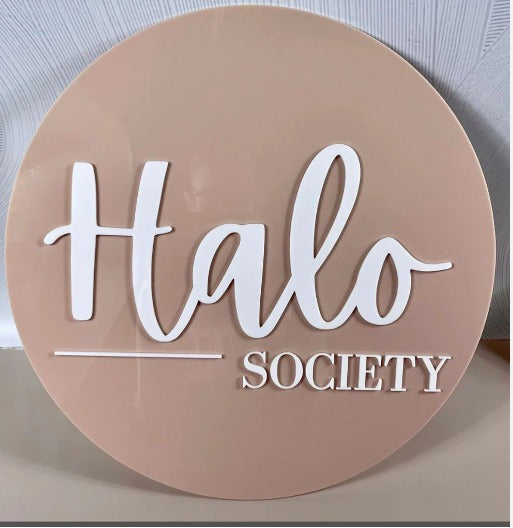 Wooden Wall Sign | Custom 3D Round Decorative Quote Board for Home & Nursery Decor