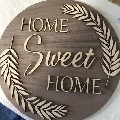 Wooden Name Sign | Custom 3D Round Family Name Board with Established Date for Home Decor