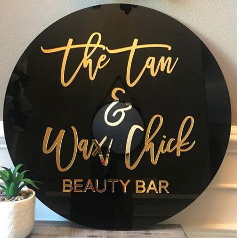 Name Sign | Custom 3D Round Family Name Board with Established Date for Home Decor