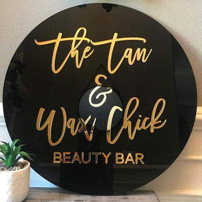 Name Sign | Custom 3D Round Family Name Board with Established Date for Home Decor