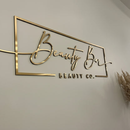 Matte Black Acrylic Letter Sign | Minimalist 3D Wall Logo Signage for Office, Retail & Reception