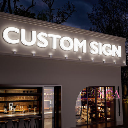Style LED Script Sign | Custom White Neon Style Cursive LED Sign for Retail & Store Branding