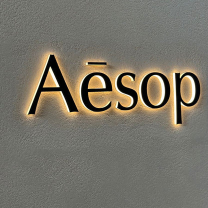 LED Script Sign | Warm White Backlit Cursive Wall Logo Signage for Boutique & Retail Decor