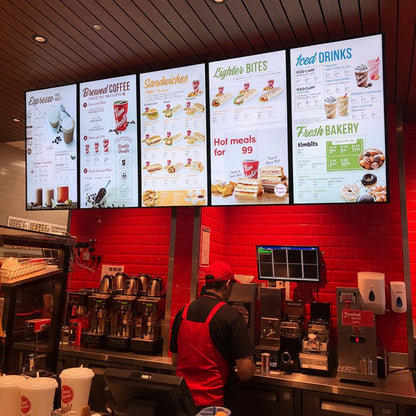 LED Menu Board Adjustable Paper | Backlit Digital-Style Food Menu Display