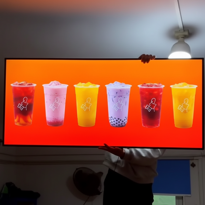 LED QSR Menu Board With Adjustable Paper | Hanging Illuminated Food Menu Display