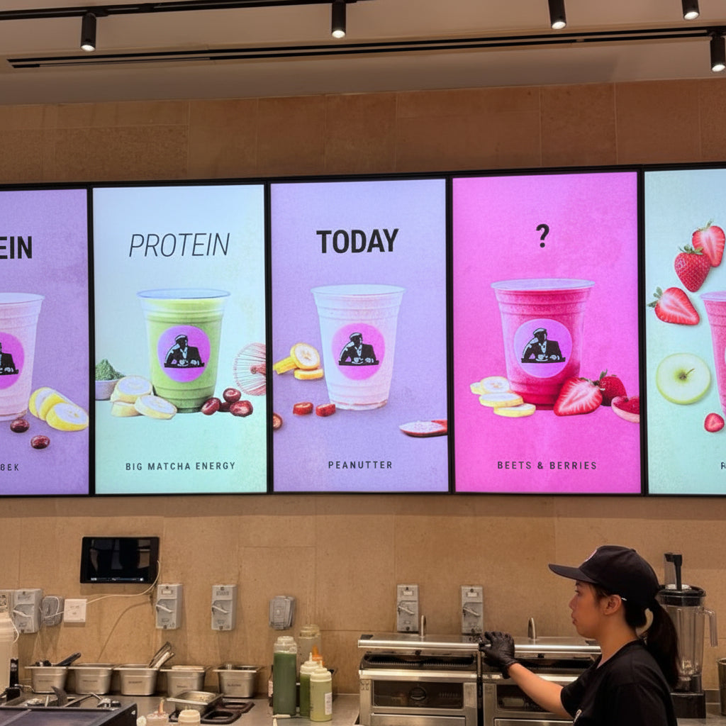 LED Menu Board With Adjustable Paper | Illuminated Hanging Café Menu Display