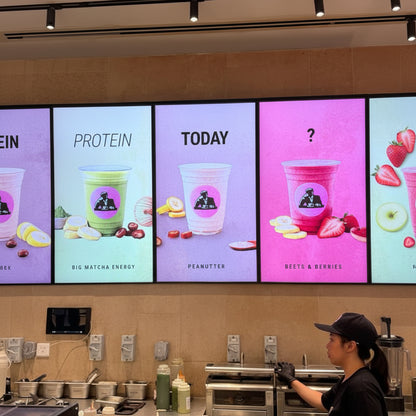 LED Menu Board With Adjustable Paper | Illuminated Hanging Café Menu Display