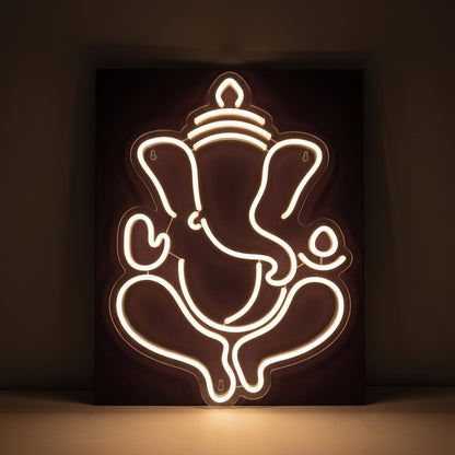 Ganesha neon wall light sign for office, cafe, living room and interior decor