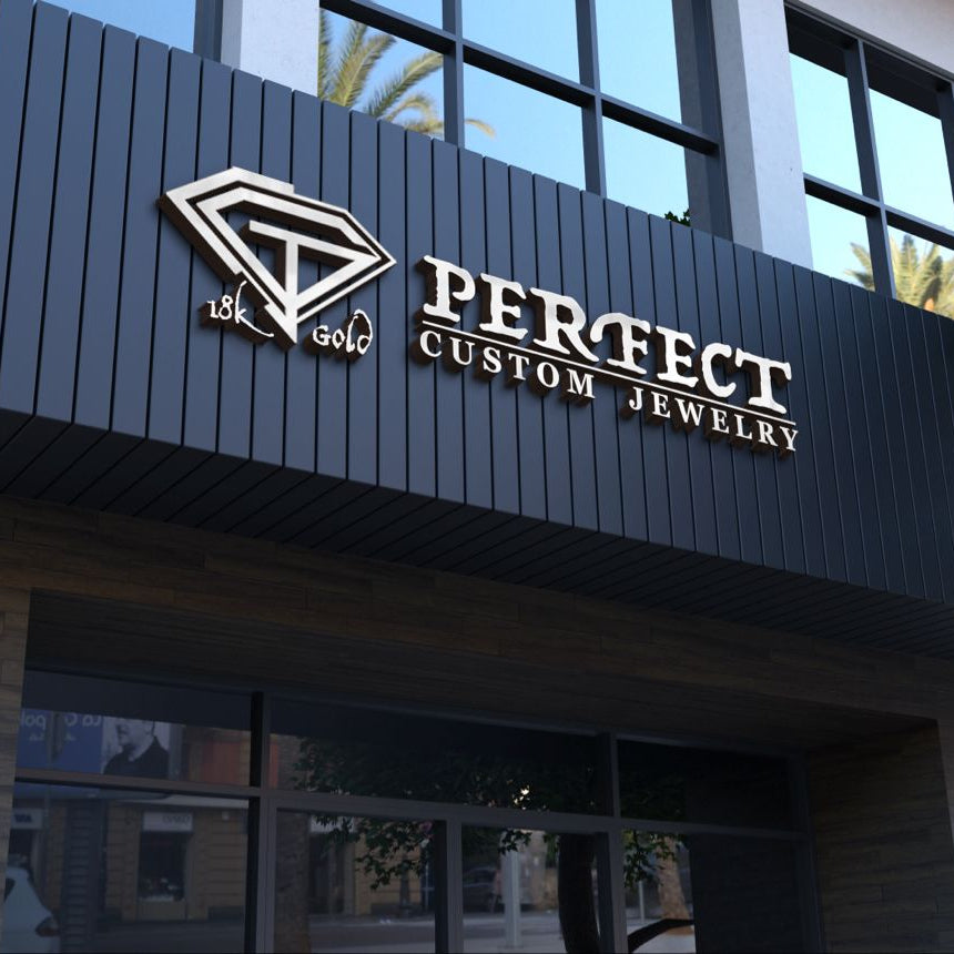 Premium 3D Acrylic LED Sign Board with Golden Finish for Jewellery Shop Branding