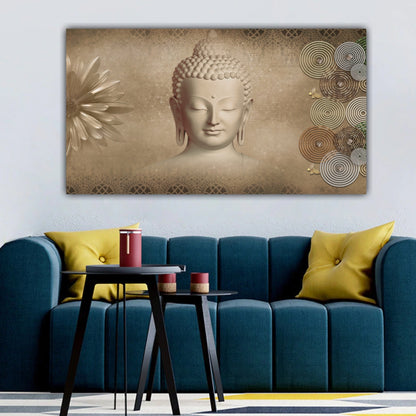 Lord Buddha Painting Canvas wall Frame
