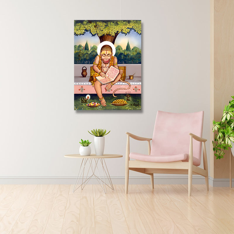 Lord Hanuman Canvas Painting Frame Wall Art for Wall Decor | Lord Hanuman Canvas Painting Frame