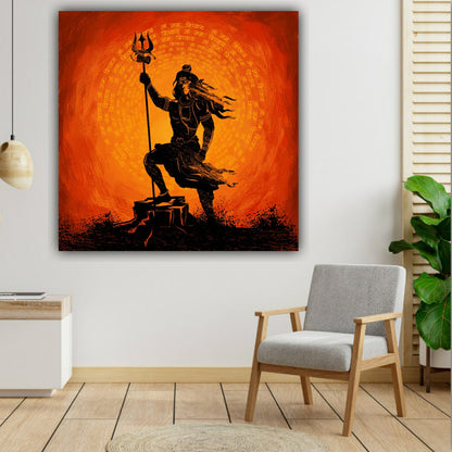 Lord Shiva Painting With Frame | Canvas Painting