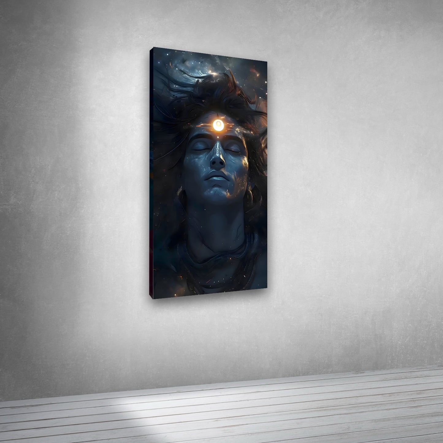 Mahadev meditation painting canvas print for contemporary interiors