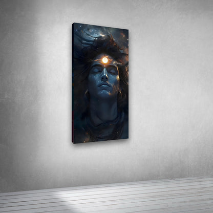 Mahadev meditation painting canvas print for contemporary interiors