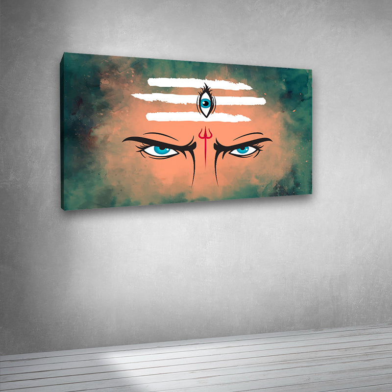 Mahadev spiritual eye painting canvas print for contemporary interiors