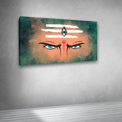 Mahadev spiritual eye painting canvas print for contemporary interiors