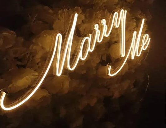 Neon Light Sign Marry Me Word | Custom Neon Sign | LED Neon Lights
