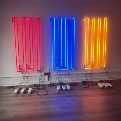Minimalist LED neon tube wall décor with acrylic mounting for home, office, and commercial spaces