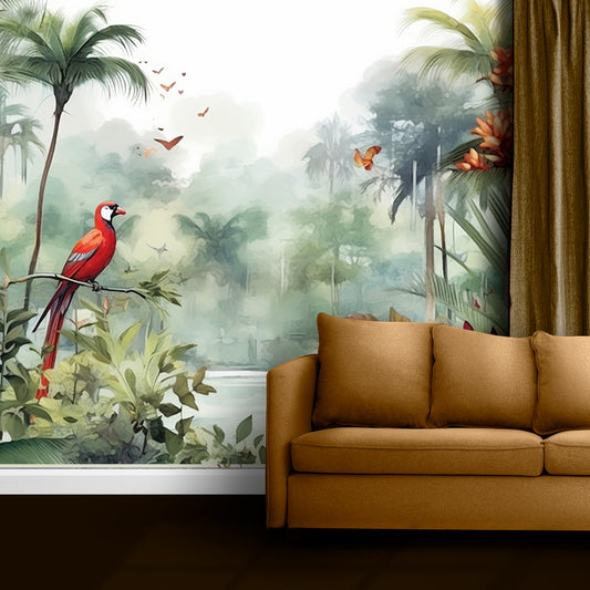 Premium Forest Landscape Wallpaper for Living Room