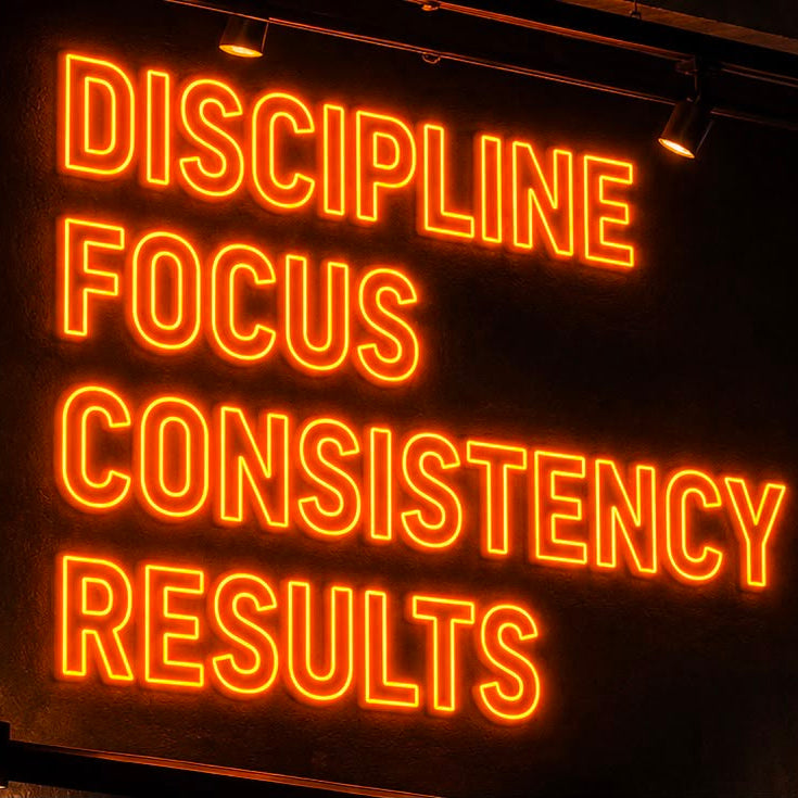 Inspirational LED neon quote sign for gym, office, fitness studio, and workspace décor