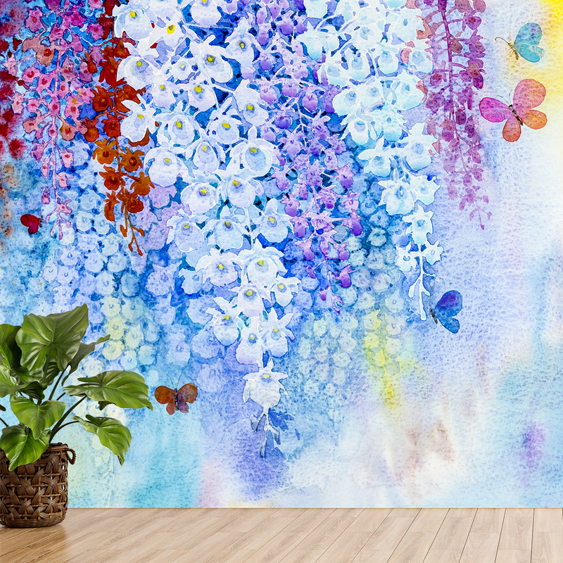 Premium Floral Wallpaper for Living Room Wall Decors | HD Self Adhesive Wallpapers Just Peel and Stick Wallpaper