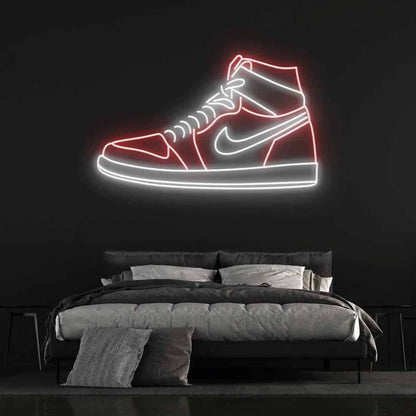 Nike Sneaker Led Neon sign  Wall Art Decor (18x18 In)