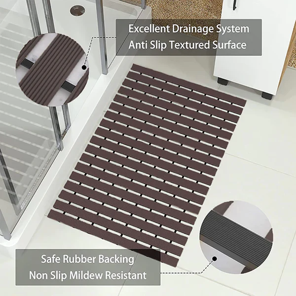 Non-Slip Bathtub Mat – PVC & Silicone for Maximum Safety