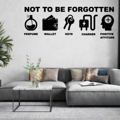 Not to be Forgotten 3D Motivational Quote Acrylic Wall Decor (48x24 In)