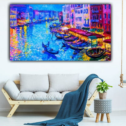 Beautiful Canvas Painting Couples Walking Landscape Wall Painting