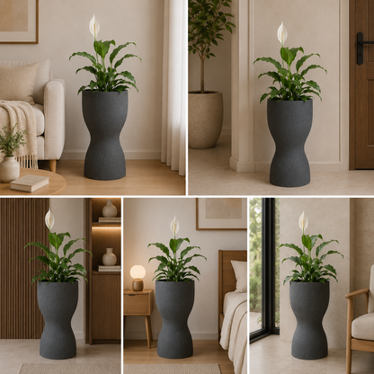 Large decorative indoor peace lily planter for luxury interiors