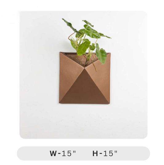 Planters Pots for Decors, Giftings | FRP Pots and Planets for Office Decors | Vertical Wall Planters Wall-mounted plant holder with a plant on a white background
