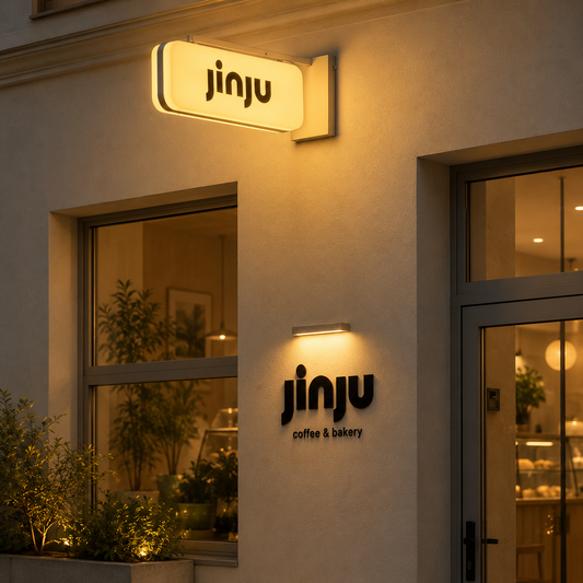 Illuminated wall-mounted acrylic sign board for restaurants and retail businesses