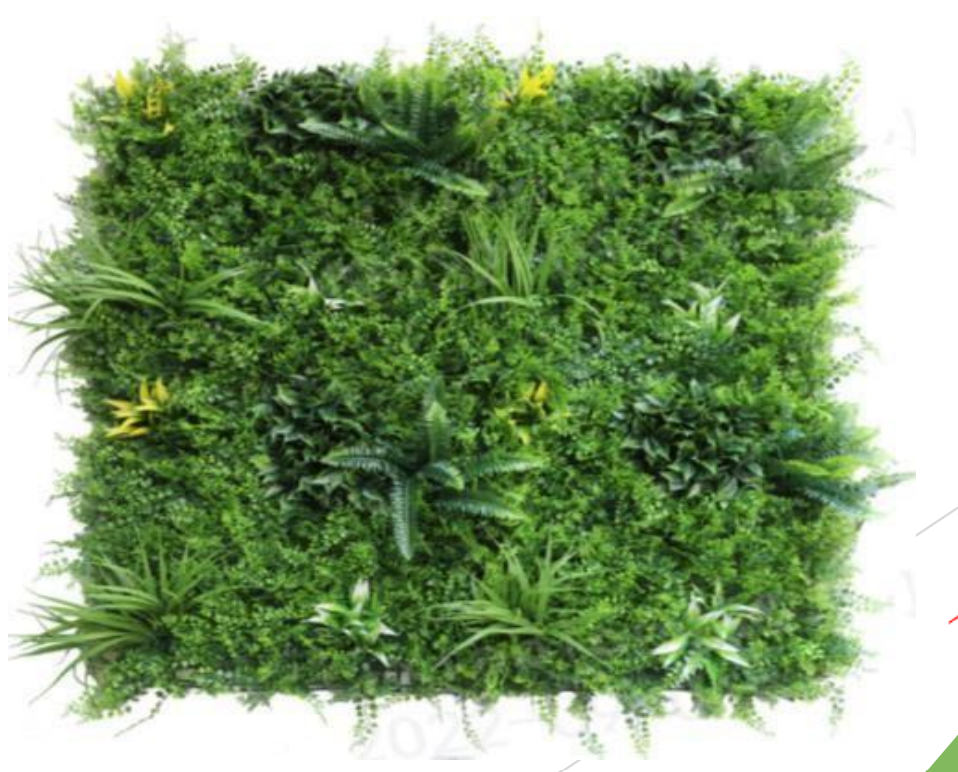 Artificial green wall panel 1 x 1 meter for balconies, cafés, hotels and office interiors