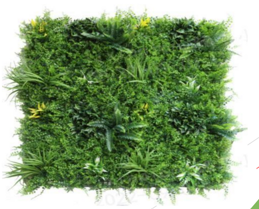 Artificial green wall panel 1 x 1 meter for balconies, cafés, hotels and office interiors