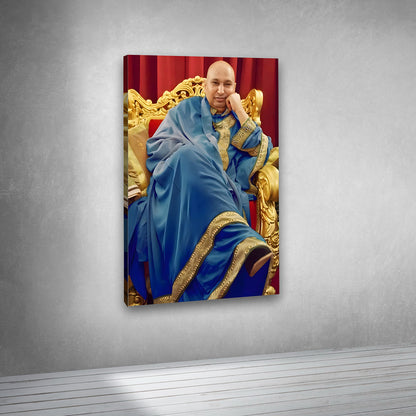 Premium religious guru photo frame canvas wall art for living room and temple