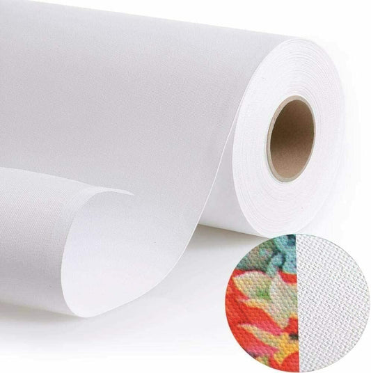 Primed painting canvas roll, suitable for painting, drawing, and sketching. High-quality art accessory designed for various mediums, including oil, acrylic, and watercolor.
