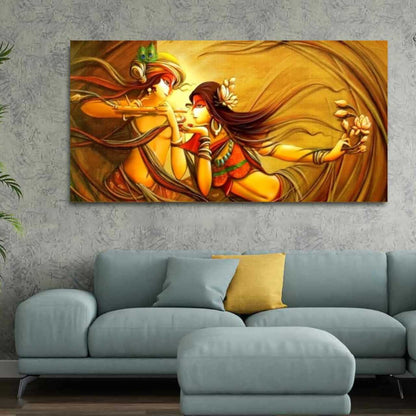 Radha Krishna Painting Frame for Wall Decor